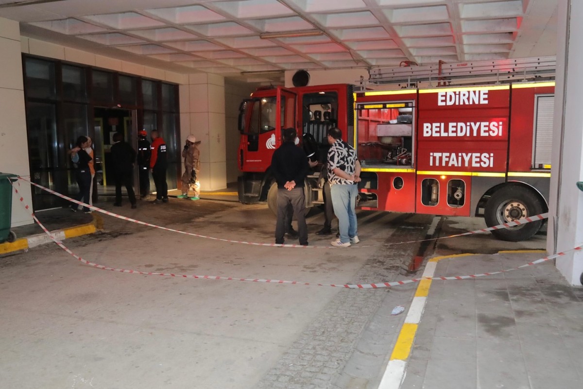 Edirne Sultan 1. Murat Devlet Hastanesi'nde Yangın