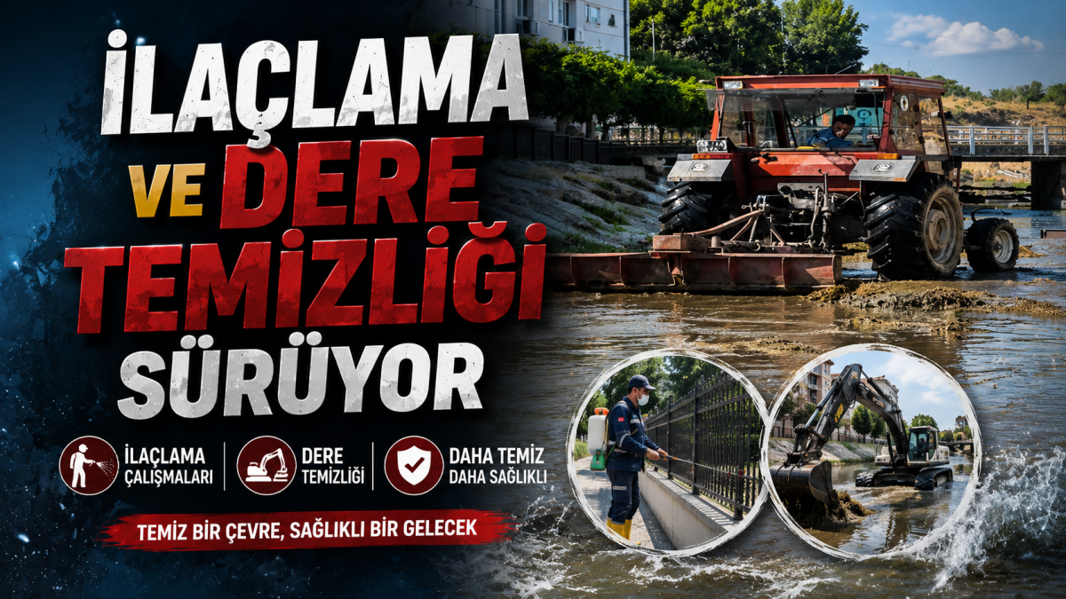 İlaçlama ve Dere Temizliği Sürüyor